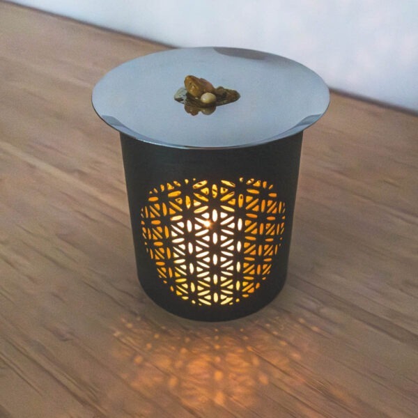 Räucherstövchen "Blume des Lebens", Metall