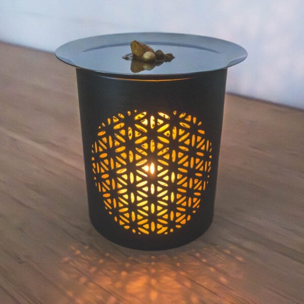Räucherstövchen "Blume des Lebens", Metall